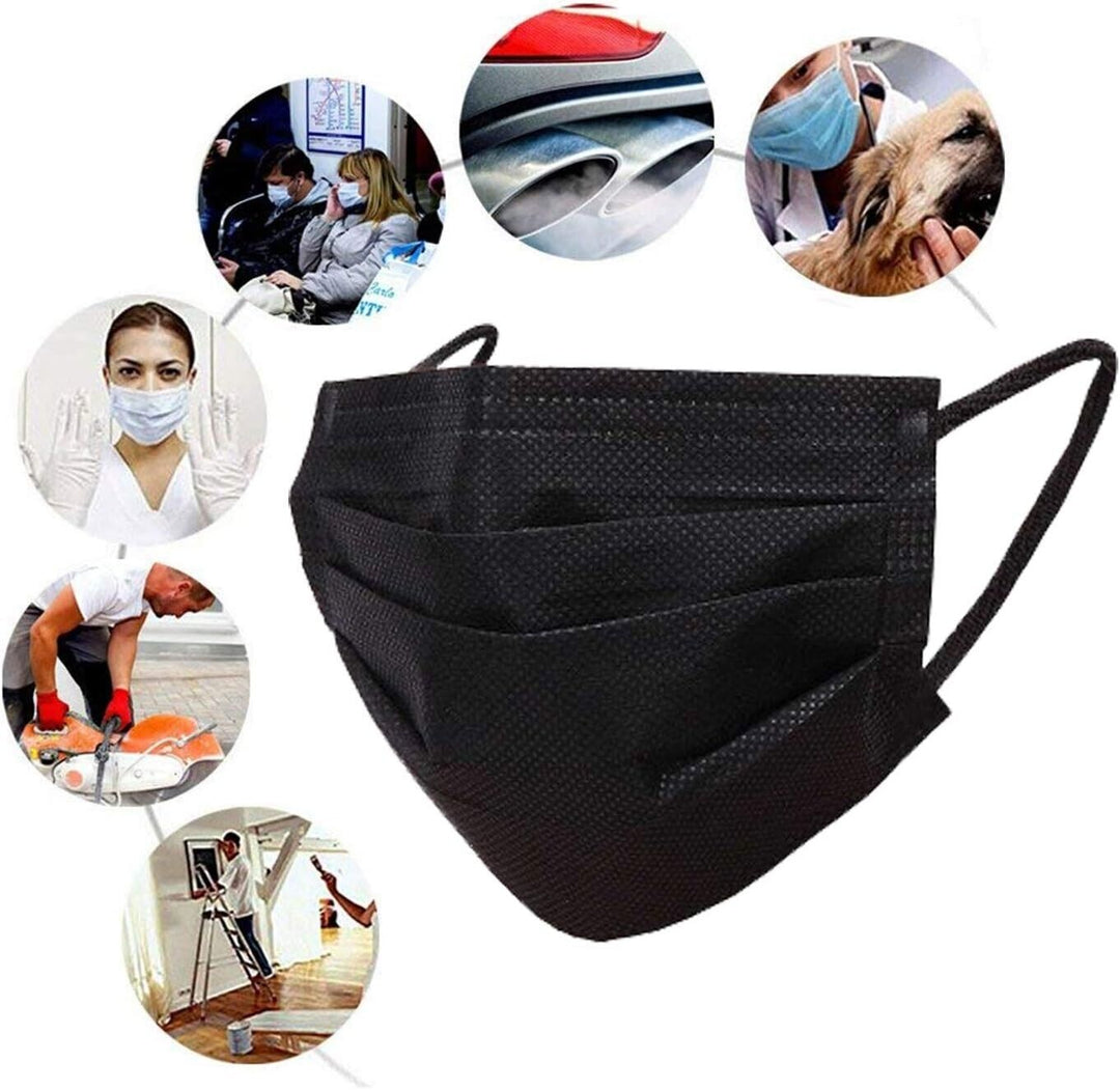 1000pc 3-Ply Disposable Face Mask Non Medical Surgical Cover Mouth Nose BULK - Phone FilmStudio