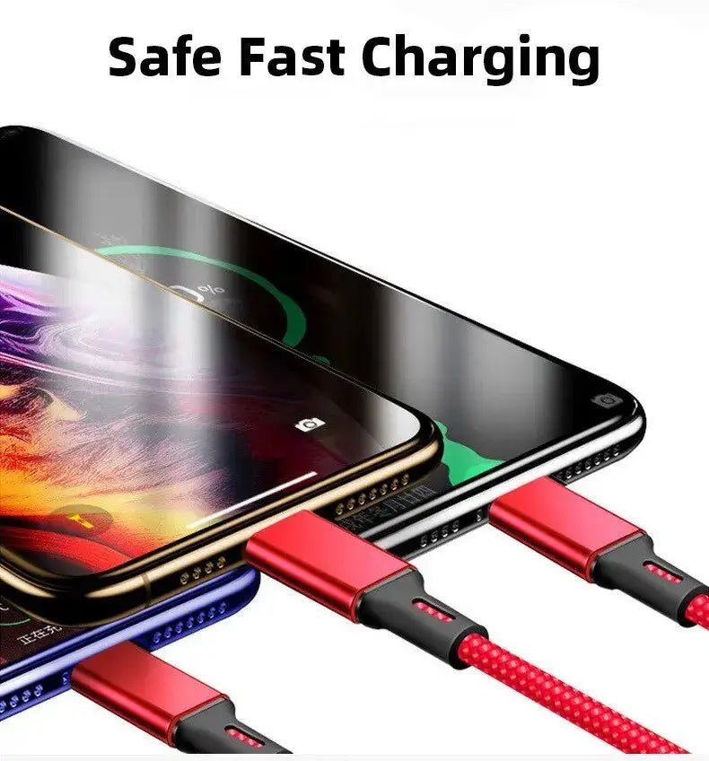3 In 1 Fast Charging Cord - Phone FilmStudio