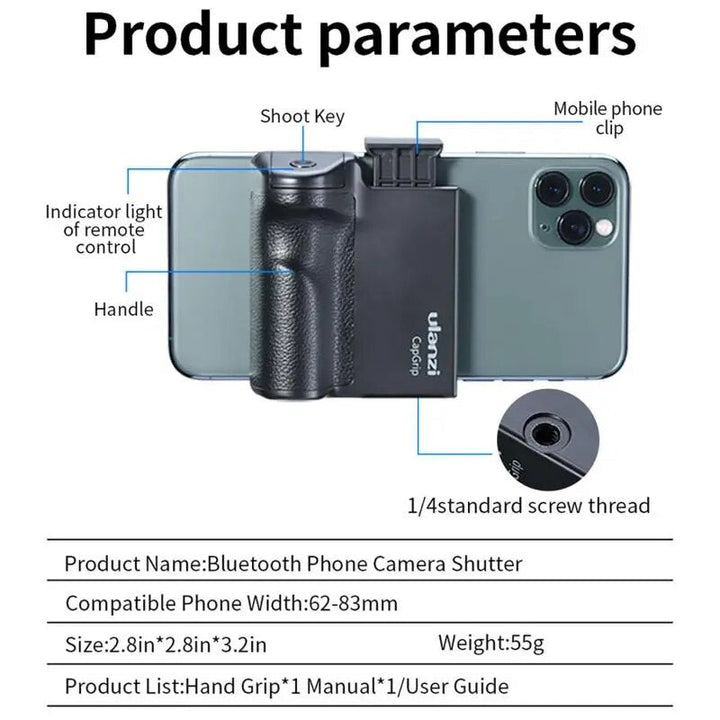 CapGrip with Bluetooth Shutter Release - Phone FilmStudio