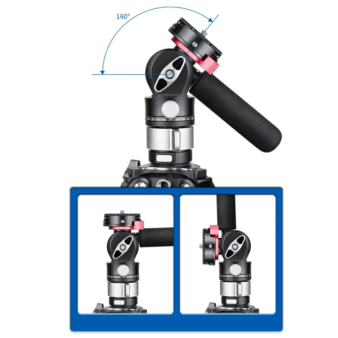 CAVIX VS-02 Hydraulic Damping Gimbal Tripod Head for Monopod DSLR Camera with Quick Release Plate - Phone FilmStudio