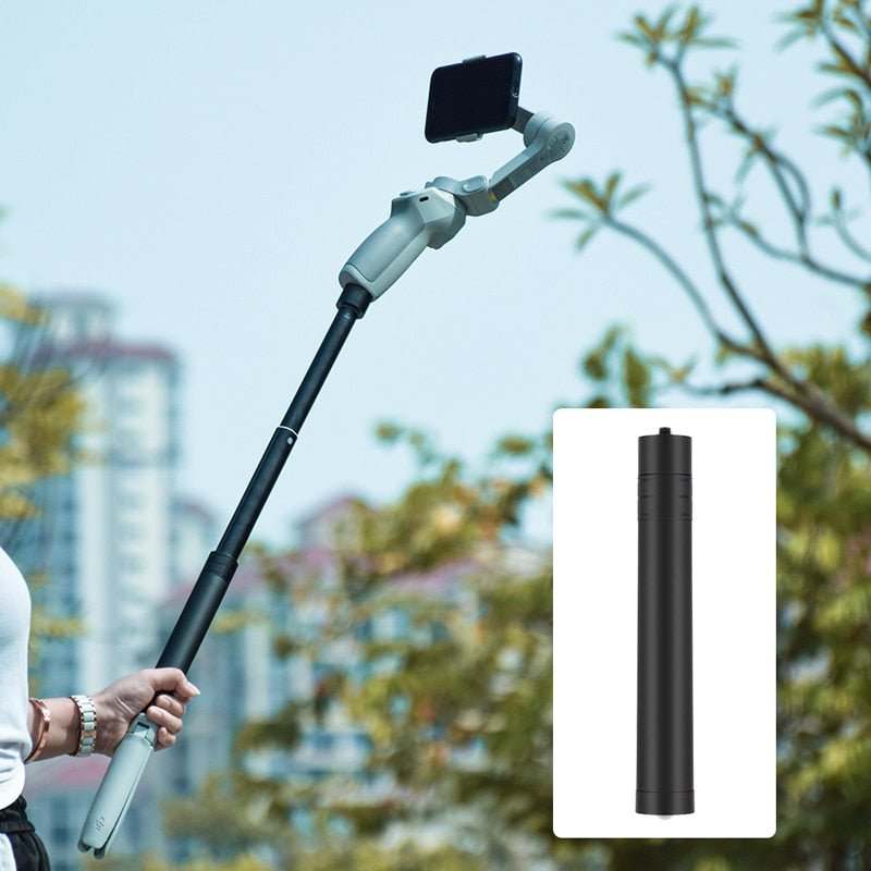 Telescopic Extension Rod Pole Selfie Stick for DJI OSMO Mobile 2 3 OM 4 FeiYu Zhiyun Smooth Moza Mini isteady Gimbal Accessories - Phone FilmStudio