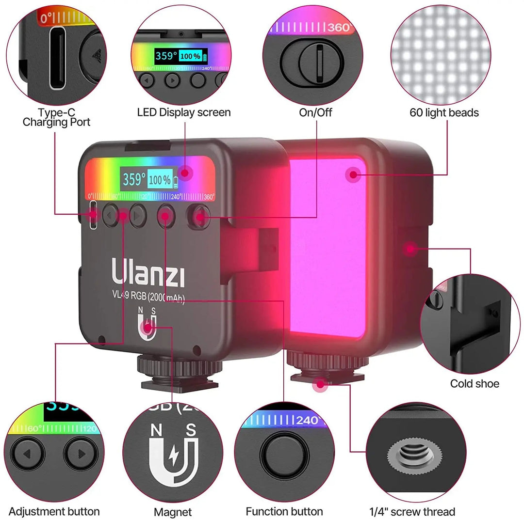 Ulanzi VL49 RGB Light - Phone FilmStudio