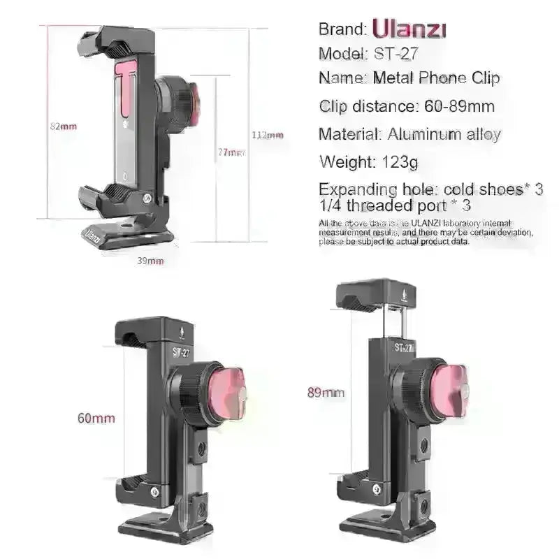 VIJIM Ulanzi Metal Phone Mount - Phone FilmStudio